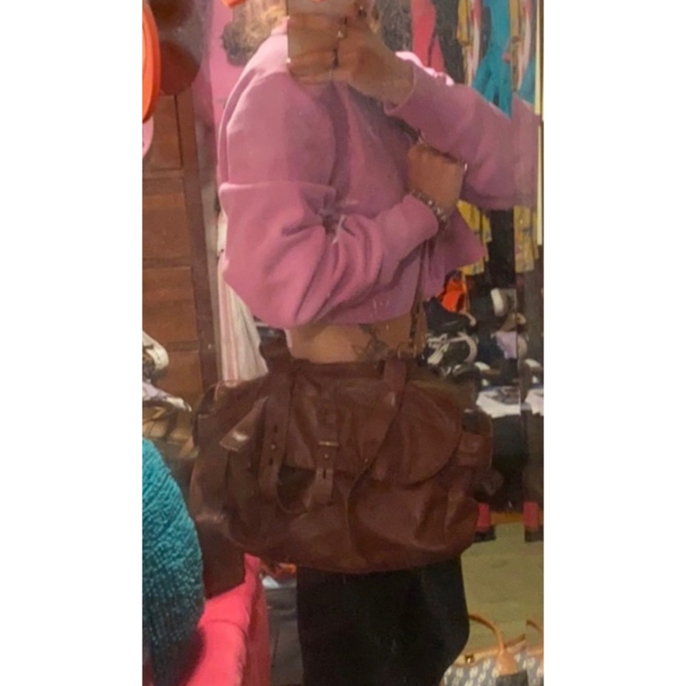 Lucky Brand // Brown Leather Satchel-Hobo style Bag